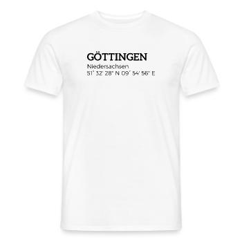 Göttingen Lower Saxony coordinates - Men's T-Shirt - white - Front - AI Model Male 178 dark (178cm)
