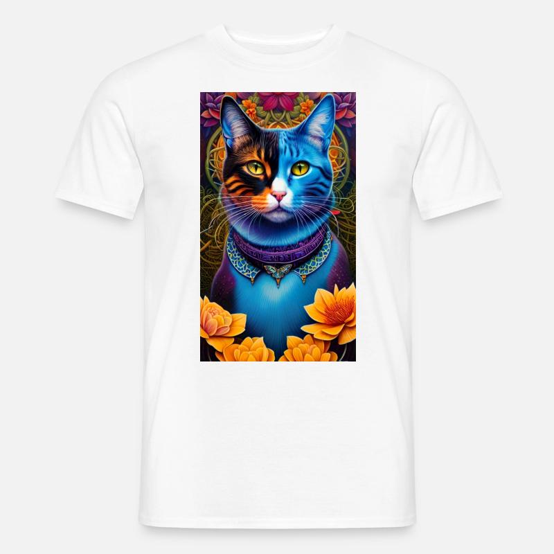 Wunderbare Katze - Männer T-Shirt - Weiß