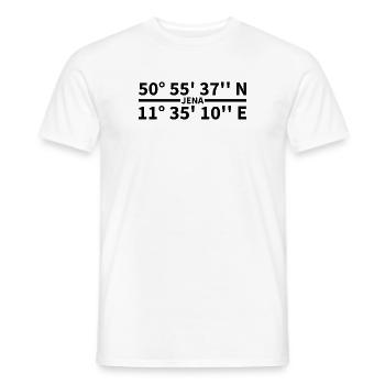Jena coordinates - Men's T-Shirt - white - Front - AI Model Male 178 dark (178cm)