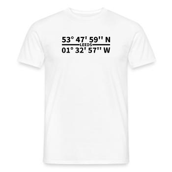 Leeds coordinates - Men's T-Shirt - white - Front - AI Model Male 178 dark (178cm)