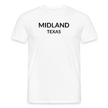 Midland, Texas, États-Unis - T-shirt homme - blanc - Devant - AI Model Male 178 dark (178cm)