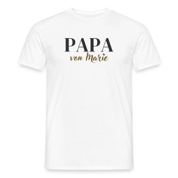 PAPA VON MARIE - Männer T-Shirt - Weiß - Vorne - AI Model Male 178 dark (178cm)
