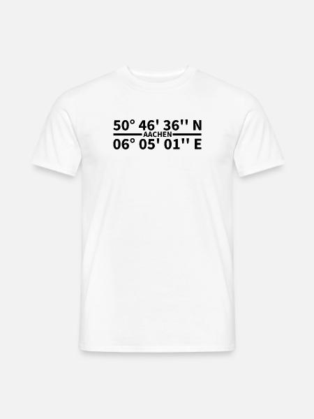 Aachen Coordinates - Men's T-Shirt - white