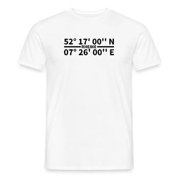 Rheine Koordinaten - Männer T-Shirt - Weiß - Vorne - AI Model Male 178 dark (178cm)