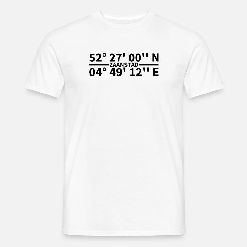 Zaanstad coordinates - Men's T-Shirt - white