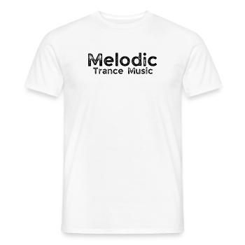 Melodic Trance Music - Men's T-Shirt - white - Front - AI Model Male 178 dark (178cm)