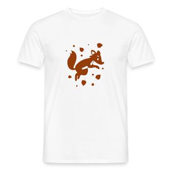 Fuchs - Tier Zoo Tierfreund Naturschutz - Männer T-Shirt - Weiß - Vorne - AI Model Male 178 dark (178cm)