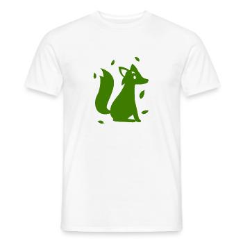 Fuchs - Tier Zoo Tierfreund Naturschutz - Männer T-Shirt - Weiß - Vorne - AI Model Male 178 dark (178cm)