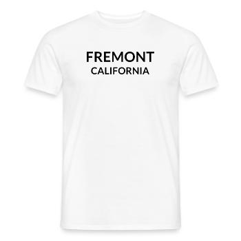 Fremont, Californie, États-Unis - T-shirt homme - blanc - Devant - AI Model Male 178 dark (178cm)