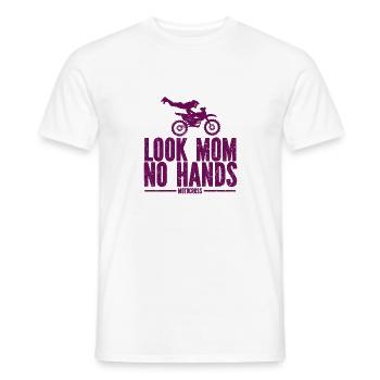 Motorcycle Motocross Bike Racing Motorsport - Men's T-Shirt - white - Front - AI Model Male 178 dark (178cm)