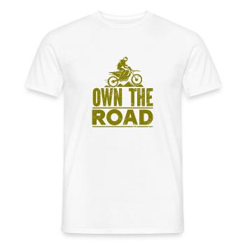 Motorcycle Motocross Bike Racing Motorsport - Men's T-Shirt - white - Front - AI Model Male 178 dark (178cm)