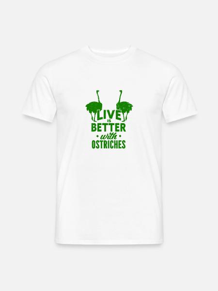 Ostrich - Animals - Men's T-Shirt - white