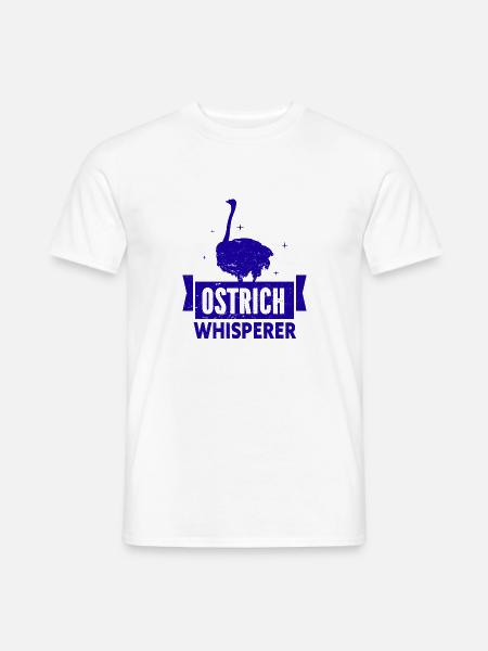 Strauß - Tiere - Männer T-Shirt - Weiß