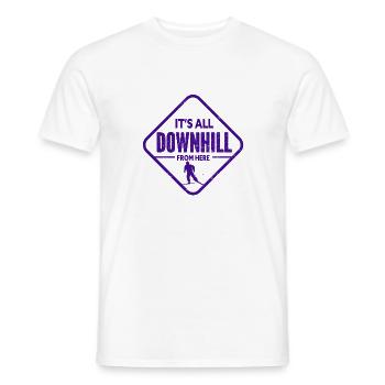 Skiing Snowboard Mountains Holiday Snow Freestyle - Men's T-Shirt - white - Front - AI Model Male 178 dark (178cm)