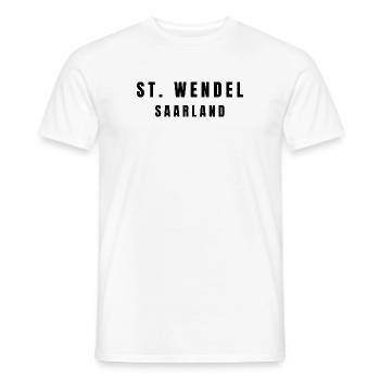 St. Wendel, Sarre - T-shirt homme - blanc - Devant - AI Model Male 178 dark (178cm)