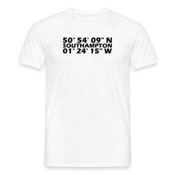 Southampton Coordinates - Men's T-Shirt - white - Front - AI Model Male 178 dark (178cm)