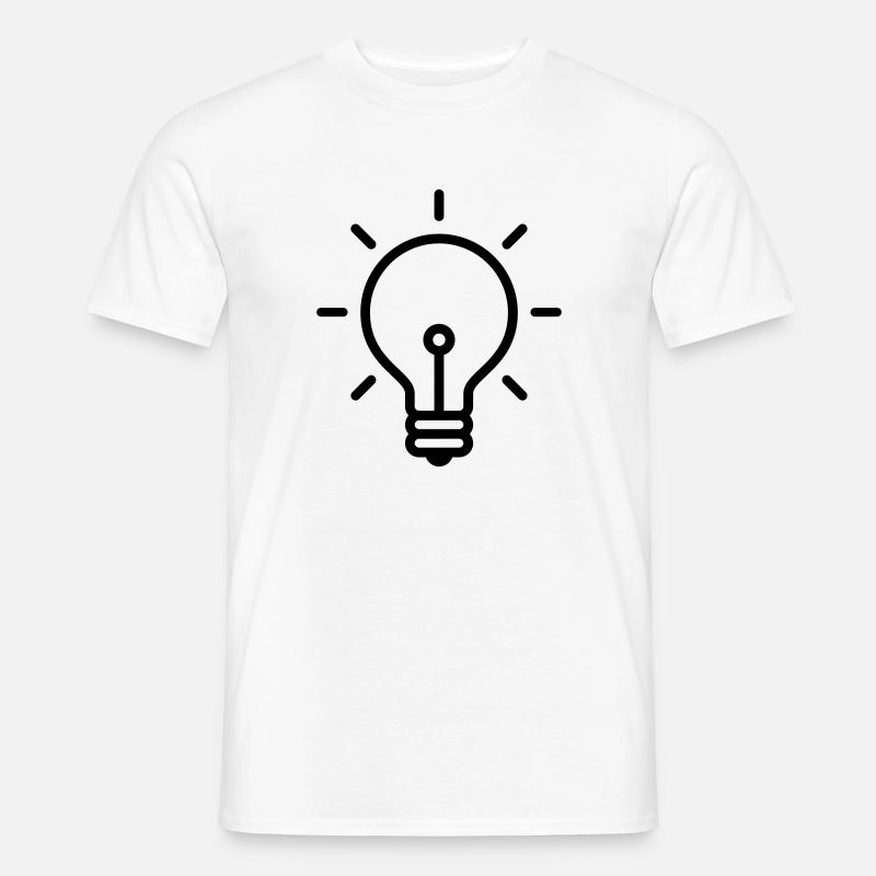 Glühbirne, Idee, Innovation - Männer T-Shirt - Weiß
