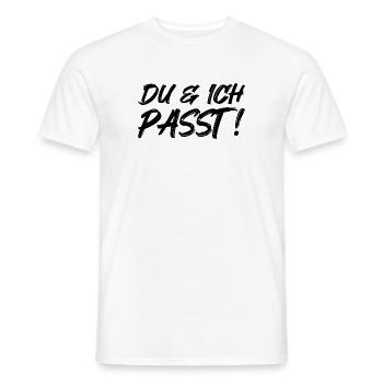 TOI ET MOI EN FORME - SE MARIER - DEMANDE EN MARIAGE - T-shirt homme - blanc - Devant - AI Model Male 178 dark (178cm)