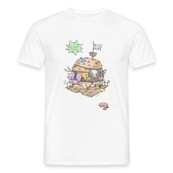 Hamburger T-Shirt Kinder - Der Piratenburger - Männer T-Shirt - Weiß - Vorne - AI Model Male 178 dark (178cm)