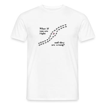 Fourmis - et si vous avez raison et qu’elles ont tort - T-shirt homme - blanc - Devant - AI Model Male 178 dark (178cm)