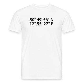 Chemnitz Coordinates - Men's T-Shirt - white - Front - AI Model Male 178 dark (178cm)