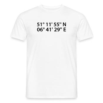 Coordonnées neuss - T-shirt homme - blanc - Devant - AI Model Male 178 dark (178cm)
