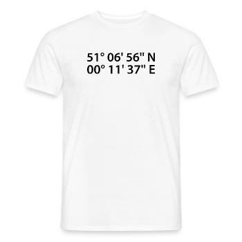 Coordonnées de Crawley - T-shirt homme - blanc - Devant - AI Model Male 178 dark (178cm)