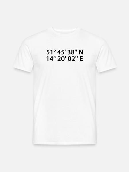 Cottbus coordinates - Men's T-Shirt - white