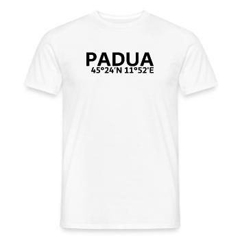 Padua Koordinaten - Männer T-Shirt - Weiß - Vorne - AI Model Male 178 dark (178cm)