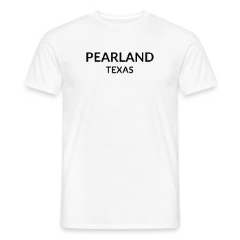 Pearland, Texas, États-Unis - T-shirt homme - blanc - Devant - AI Model Male 178 dark (178cm)