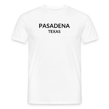 Pasadena, Texas, États-Unis - T-shirt homme - blanc - Devant - AI Model Male 178 dark (178cm)
