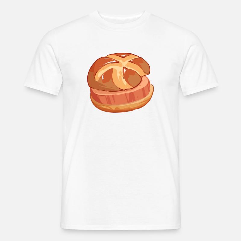 Comic Leberkäs Leberkäse Fleischkäse Brötchen - Männer T-Shirt - Weiß