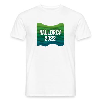 Mallorca 2022, Malle, Balearen,Spanien, Mittelmeer - Männer T-Shirt - Weiß - Vorne - AI Model Male 178 dark (178cm)
