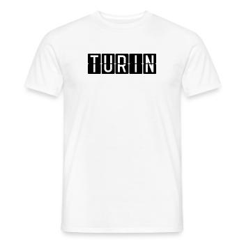 Turin Flughafentafel - Männer T-Shirt - Weiß - Vorne - AI Model Male 178 dark (178cm)