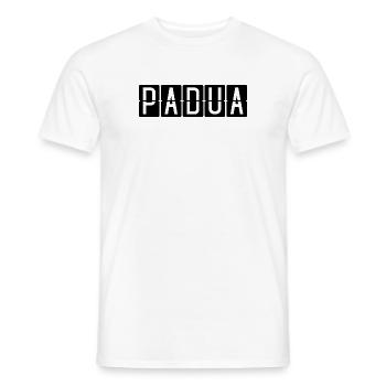 Padua Flughafentafel - Männer T-Shirt - Weiß - Vorne - AI Model Male 178 dark (178cm)