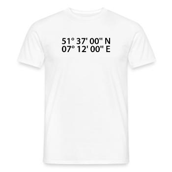 Recklinghausen Koordinaten - Männer T-Shirt - Weiß - Vorne - AI Model Male 178 dark (178cm)