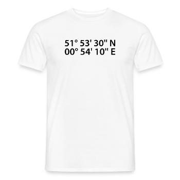 Coordonnées de Colchester - T-shirt homme - blanc - Devant - AI Model Male 178 dark (178cm)