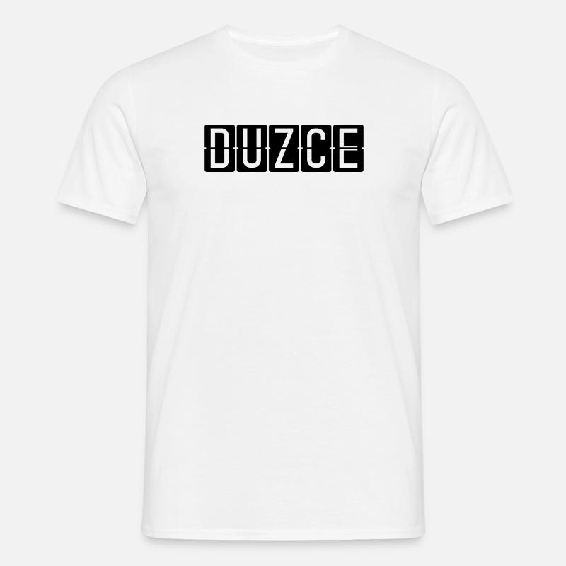 Düzce Flughafentafel - Männer T-Shirt - Weiß
