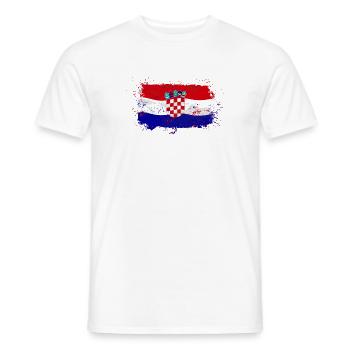 Croatia Flag - Männer T-Shirt - Weiß - Vorne - AI Model Male 178 dark (178cm)