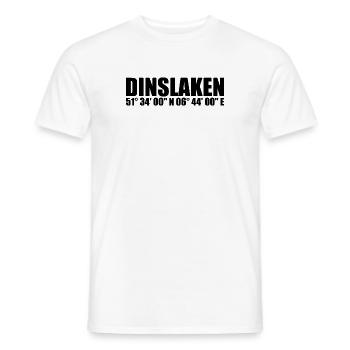 Dinslaken Koordinaten - Männer T-Shirt - Weiß - Vorne - AI Model Male 178 dark (178cm)