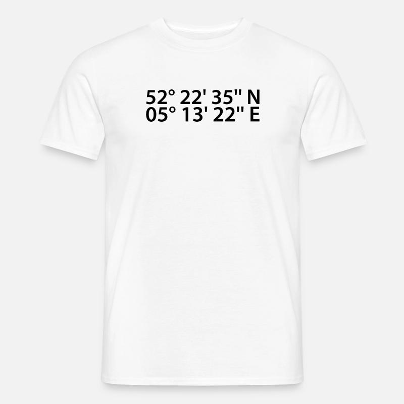 Almere coordinates - Men’s T-shirt - white