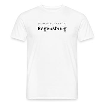 Coordonnées Ratisbonne - T-shirt homme - blanc - Devant - AI Model Male 178 dark (178cm)