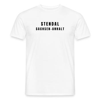 Stendal Sachsen-Anhalt - Männer T-Shirt - Weiß - Vorne - AI Model Male 178 dark (178cm)