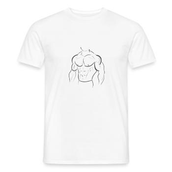 body builder - Men's T-Shirt - white - Front - AI Model Male 178 dark (178cm)