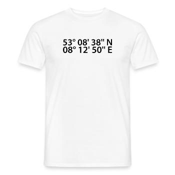 Oldenburg coordinates - Men's T-Shirt - white - Front - AI Model Male 178 dark (178cm)