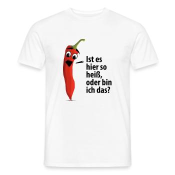 hot chili lustig - Männer T-Shirt - Weiß - Vorne - AI Model Male 178 dark (178cm)