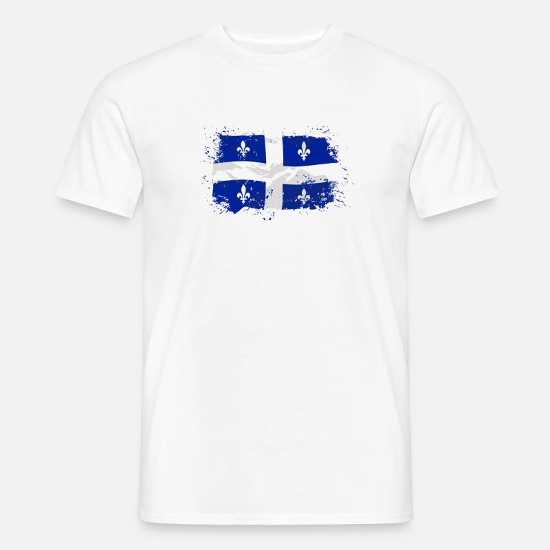 Quebec Flag - Männer T-Shirt - Weiß