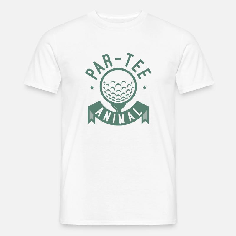 Par-Tee Tier - Männer T-Shirt - Weiß
