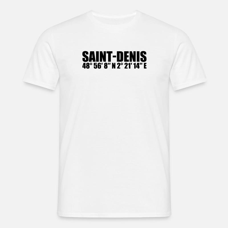 Saint-Denis coordinates - Men's T-Shirt - white