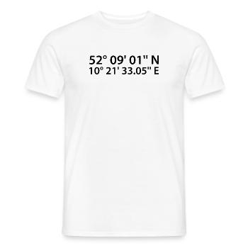 Salzgitter Koordinaten - Männer T-Shirt - Weiß - Vorne - AI Model Male 178 dark (178cm)